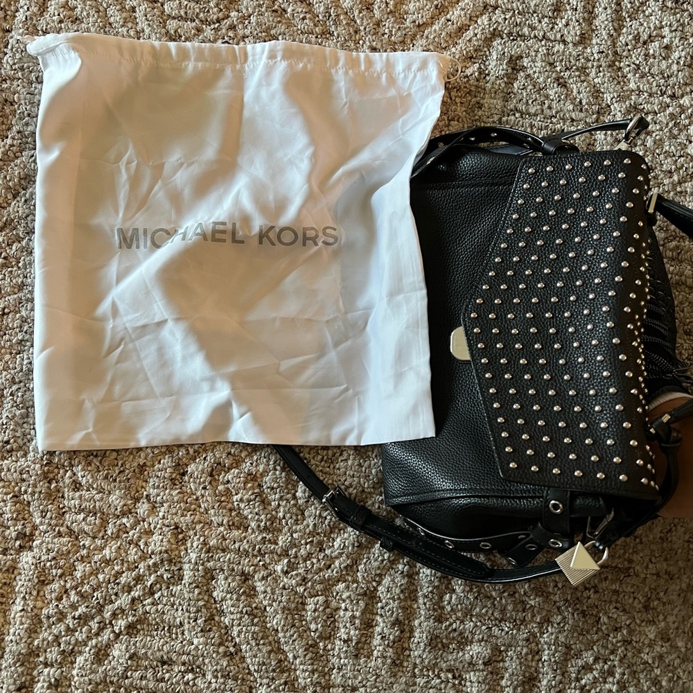 Michael Kors black leather Purse